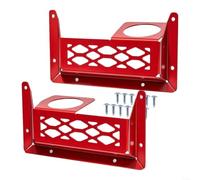 Porte-gobelet arrière double en maille pour Can-Am pour Defender-Max | Pour acier robuste, deux porte-gobelets, rangement en maille diamant, ajustement personnalisé pour Can-Am pour Defender Max