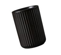 Porte-gobelet Arrondi en céramique pour Salle de, Black | Pour le rangement des brosses à dents, comptoir d ' évier, rinçage, organisateur quotidien vitré