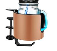 Porte-gobelet avec pince de bureau - Porte-gobelet avec pince, pince porte-gobelet de bureau 2 en 1 | Pince anti-goutte sur l'organiseur de bureau, support pour contrôleur de scriv