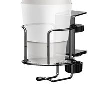 Porte-Gobelet Bureau À Clip | 2-En-1 Clip Anti-Renversement Pour Bureau Et Fournitures - Porte-Tasse À Thé | pour Canapé, Lit, Voiture, Bateau, Salle de Classe, Bureaux, Maison, Jeu, Salle de Bain, Cr