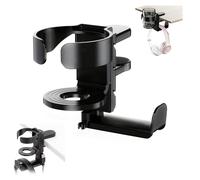Porte Gobelet Bureau, Porte Casque Bureau, 2 en 1 Casque sous Bureau, Support Pivotant pour écouteurs Support pour Gobelets Table pour Eau, Boissons, Tasse De Café, écouteurs