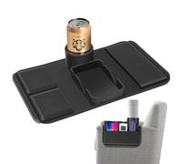 Porte-gobelet de canapé en silicone - plateau antidérapant pour accoudoirs de canapé, porte-gobelets pour canapé avec plateau et poches latérales, accessoire polyvalent pour canapé,