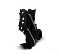 Porte-gobelet de moto réglable à 360° pour bouteilles d'eau et gobelets - Convient pour les motos, vélos électriques, scooters - Construction en aluminium ABS 7-1 (noir)