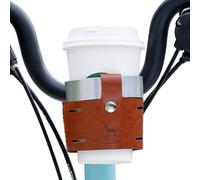 Porte-gobelet de vélo pour Guidon | Cage avec Housse en Cuir - Porte-Bouteille d'eau de vélo et Porte-gobelet | pour Bouteille d'eau Potable, VTT, vélo, Scooter électrique, trafic en Plein