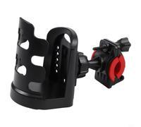 Porte-gobelet de vélo réglable avec pince pivotante pour bouteilles d'eau sur VTT, vélo de route et support de batterie - 23-28 mm Tube Mount Noir