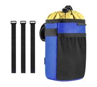 Porte-gobelet de Vélo, Sacoche de Guidon pour Bouteilles d'eau avec Rangement en Filet, Bleu