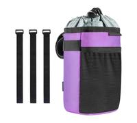 Porte-gobelet de Vélo, Sacoche de Guidon pour Bouteilles d'eau avec Rangement en Filet, Violet