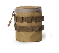Porte-gobelet d'extérieur pour sac à dos | Pochette à boisson en tissu Oxford 600D avec ajustement sécurisé | Compatible avec les bouteilles d'eau, les canettes de bière | Noir/kaki (petit kaki)