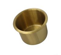 Porte-gobelet encastré plaqué cuivre pour intérieur de camping-car, remorques, canapés, tables de jeu, tables basses, chaises de cinéma et environnements domestiques (taille S)