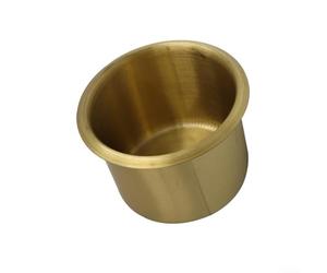 Porte-gobelet encastré plaqué cuivre pour intérieur de camping-car, remorques, canapés, tables de jeu, tables basses, chaises de cinéma et environnements domestiques (taille S)