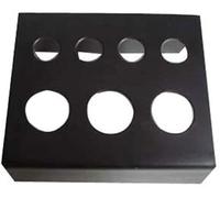 Porte-gobelet encreur 7 trous design bac à pigments conteneur de rangement en acier inoxydable