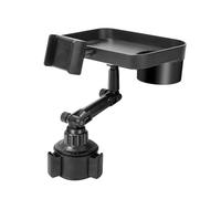Porte-gobelet extensible pour voiture et camion - Plateau rotatif à 360° - Plateau de table - Porte-gobelet de voiture - Base réglable avec support de téléphone