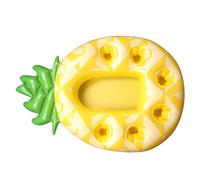 Porte-gobelet flottant gonflable pour piscine, fête, plage, avec trous de rangement pour boissons, téléphone, collations - ananas