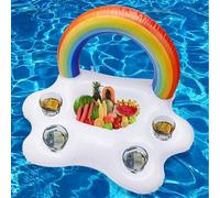 Porte-Gobelet Gonflable Arc-En-Ciel Nuage Flottant Pour Salade De Fruits - Bar De Table - Bar - Piscine - Float Party - Piscine - Boissons Flottantes D'été - Porte Bouteille