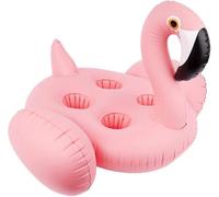 Porte-gobelet gonflable flamant rose Blublu Park ¿ Dessous de verre flottants mignons pour fêtes au bord de la piscine, durables et écologiques