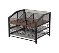 Porte-gobelet,Grand Tiroir en Bois et Métal | Support pour dosettes de café - pour tiroir, Plan de Travail, Meuble, Armoire, Mur, réfrigérateur, Maison, Cuisine, Bar, Station de café