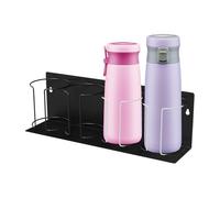 Porte-gobelet magnétique - Étagère de rangement de boissons pour réfrigérateur, support mural avec 4 fentes | Solution de stockage de boissons peu encombrante, design magnétique durable