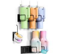 Porte-Gobelet Magnétique for Stanley, Support De Gobelet Magnétique, Organisateur De Tasses for Réfrigérateur Avec Crochets, Support De Rangement De Bouteilles D'eau