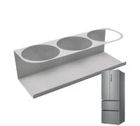 Porte-gobelet magnétique - Organisateur de bouteilles de cuisine pour machine à café avec 3 fentes | Pour porte-, magnétique pour l'organisation des boissons latérales pour le refroidissement