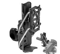 Porte-Gobelet Moto - Support Réglable avec Pince Métallique 1.5-4 cm | Montage Guidon pour Vélo Scooter Tracteur Chariot Fauteuil Roulant Poussette