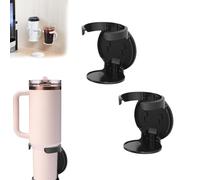 Porte-gobelet mural compatible avec Stanley - Économie d'espace - Organiseur de gobelets de chevet pour boissons et café - Ajustement universel - Auto-adhésif pour organisateur de bouteilles d'eau