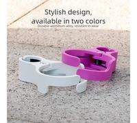 Porte-gobelet pliable pour vélo avec outil d'installation sans perçage en nylon et prise en main sûre (rose)