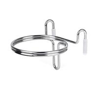 Porte-gobelet portable en acier inoxydable - Antidérapant - Double anneau - Pour supermarché, entrepôt, terrain de golf