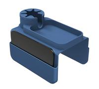 Porte-gobelet pour accoudoir de canapé - Repose-bras antidérapant en silicone - Porte-gobelet latéral - Poche pour collations téléphoniques télécommandées - Accessoire de tablette anti-éclaboussures