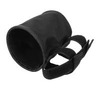Porte-gobelet pour Chaise de Plage à Clip, Tissu Noir Renforcé | Sangle Réglable, Structure Pliable, Maintien Stable pour Rails, Bouteilles, Camping et Spectateurs