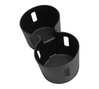 Porte-gobelet pour console centrale en TPE noir pour Hyundai IONIQ 9 2025+ - Insert antidérapant pour boîte de rangement de boissons - Partie intérieure de voiture en silicone résistant à la chaleur