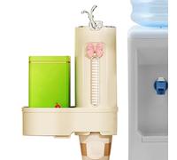 Porte-gobelet pour distributeur d'eau, porte-gobelet pour montage mural - Distributeur de verre pour bain de bouche mural | Boîte de rangement décorative pour tasse d'eau avec plateau, porte-bicc
