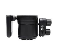 Porte-gobelet pour fauteuil roulant - Support rotatif à 360 degrés avec support de téléphone pour déambulateur - Porte-bouteilles multifonction pour poussette, chariot, scooter, fauteuil roulant et