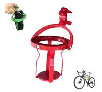 Porte-gobelet pour moto, VTT, UTV, tracteur, scooter électrique avec mécanisme auto-nivelant anti-déversement et pince rotative à 60 degrés (rouge)