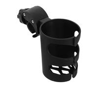 Porte-gobelet pour Poussette, Rotatif 360°, Noir | Pince Réglable 5cm, Largeur 8cm, Format PP 15x10x7,9cm, pour Parents et Soignants
