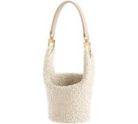 Porte-gobelet pour tasses en forme de cône de 7,6 à 8,4 cm, tasse à café réutilisable en fourrure confortable avec poignée, fermeture autocollante réglable, porte-thé au lait blanc léger, accessoire