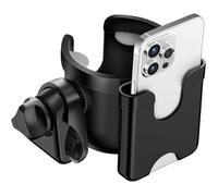 Porte Gobelet Poussette,Universel Accessoire Poussette, Bébé Organisateur Poussette pour Cybex/Yoyo, Vélo,Fauteuil Roulant ect,Noir