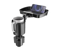 Porte-gobelet réglable pour voiture - Plateau d'extension rotatif, construction compacte et robuste, design à ajustement rapide, utilisation polyvalente | Support de boisson et de téléphone pour