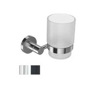 Porte-gobelet + verre Eo Classique Forme circulaire Noir mat