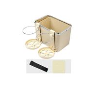 Porte-Gobelet Voiture Boîte À Mouchoirs Pliable pour Voiture, Porte-gobelet Organiseur De Rangement, Boîte D'accoudoir(Beige Storage Box with Two Cup Holders)