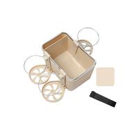 Porte-Gobelet Voiture Boîte À Mouchoirs Pliable pour Voiture, Porte-gobelet Organiseur De Rangement, Boîte D'accoudoir(Beige Storage Box with Three Cup Holders)