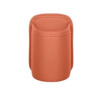 Porte-gobelet Voiture en Cuir pour Dodge Ram 2016-2023, Support de Verre Suspendu pour Portière et Organisateur de Rangement Multifonctionnel,Orange