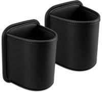 Porte-gobelet Voiture pour VW ID.3 ID3 Pro/S/Pure/Pro Performance Id 3 2021-2026, Support Boisson Cuir PU Organisateur de Portière Rangement Auto Accessoires Intérieur Noir