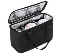 Porte-gobelet voiture - Sac de livraison réutilisable pour 3 tasses avec séparateurs ajustables | Transport de boissons avec poignée - pour Pique-nique, Plage, Bureau, Trajets Dom-Travail, Voyage en V