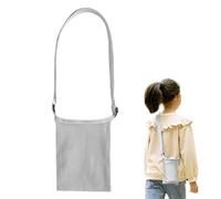 Porte-gobelets à eau, sacs à eau | Sac à bandoulière et manchon, sac pour bouteille de plage, réutilisable, portable, multi-usage avec bandoulière, pour le sport, l'extérieur, gris, Refer to