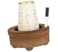 Porte-gobelets en bois avec fente de marqueur intégrée pour tasses individualisées recyclables et étanches vintage tendance pour cuisine, salle de bain, terrasse, planificateur de tasses en bois