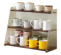 Porte-gobelets, étagère de Rangement en Acrylique pour gobelets - Organiseur de Bureau à 3 Niveaux pour Fournitures de Bureau, épices de Cuisine, étagère Anti-poussière et kit de Garage - Pr