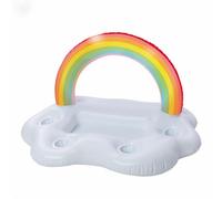 Porte-Gobelets Gonflables Rainbow Cloud - Parfaits Pour Les Fêtes Au Bord De La Piscine, Les Journées À La Plage Et Les Jacuzzis - Sirotez Avec Style !