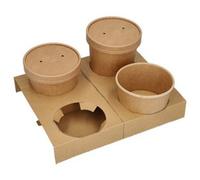 Porte-gobelets 'pure', en carton, pour 4 bols