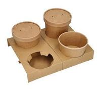 Porte-gobelets 'pure', en carton, pour 4 bols