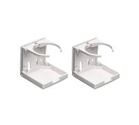 Porte-Gobelets Universel Compact Eau Pour Café Jus Thé 2 Supports Muraux Support Pour Gobelet Porte Pliable Pour Voiture Bouteille(2PCS White)